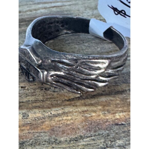 Sterling Silver Harley Davidson Biker Band Ring 4.62g Size 9 - Picture 4 of 6